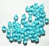 50 8mm Transparent Aqua Star Beads